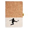 Cork And Heathered Fabric Hardcover Journal 5.5" X 8.25" Thumbnail