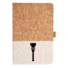 Cork And Heathered Fabric Hardcover Journal 5.5" X 8.25" Thumbnail