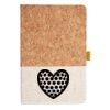 Cork And Heathered Fabric Hardcover Journal 5.5" X 8.25" Thumbnail