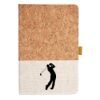 Cork And Heathered Fabric Hardcover Journal 5.5" X 8.25" Thumbnail