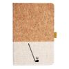 Cork And Heathered Fabric Hardcover Journal 5.5" X 8.25" Thumbnail
