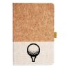 Cork And Heathered Fabric Hardcover Journal 5.5" X 8.25" Thumbnail