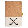 Cork And Heathered Fabric Hardcover Journal 5.5" X 8.25" Thumbnail