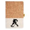 Cork And Heathered Fabric Hardcover Journal 5.5" X 8.25" Thumbnail