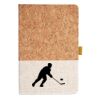Cork And Heathered Fabric Hardcover Journal 5.5" X 8.25" Thumbnail