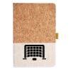 Cork And Heathered Fabric Hardcover Journal 5.5" X 8.25" Thumbnail