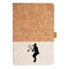 Cork And Heathered Fabric Hardcover Journal 5.5" X 8.25" Thumbnail