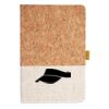 Cork And Heathered Fabric Hardcover Journal 5.5" X 8.25" Thumbnail