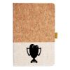 Cork And Heathered Fabric Hardcover Journal 5.5" X 8.25" Thumbnail