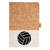 Cork And Heathered Fabric Hardcover Journal 5.5" X 8.25" Thumbnail