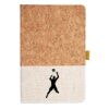 Cork And Heathered Fabric Hardcover Journal 5.5" X 8.25" Thumbnail