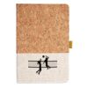 Cork And Heathered Fabric Hardcover Journal 5.5" X 8.25" Thumbnail