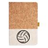 Cork And Heathered Fabric Hardcover Journal 5.5" X 8.25" Thumbnail