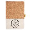 Cork And Heathered Fabric Hardcover Journal 5.5" X 8.25" Thumbnail