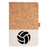 Cork And Heathered Fabric Hardcover Journal 5.5" X 8.25" Thumbnail