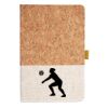 Cork And Heathered Fabric Hardcover Journal 5.5" X 8.25" Thumbnail