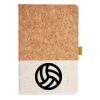Cork And Heathered Fabric Hardcover Journal 5.5" X 8.25" Thumbnail
