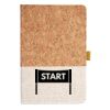 Cork And Heathered Fabric Hardcover Journal 5.5" X 8.25" Thumbnail