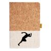Cork And Heathered Fabric Hardcover Journal 5.5" X 8.25" Thumbnail