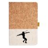 Cork And Heathered Fabric Hardcover Journal 5.5" X 8.25" Thumbnail
