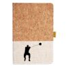 Cork And Heathered Fabric Hardcover Journal 5.5" X 8.25" Thumbnail