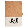 Cork And Heathered Fabric Hardcover Journal 5.5" X 8.25" Thumbnail