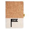 Cork And Heathered Fabric Hardcover Journal 5.5" X 8.25" Thumbnail