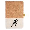 Cork And Heathered Fabric Hardcover Journal 5.5" X 8.25" Thumbnail