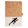 Cork And Heathered Fabric Hardcover Journal 5.5" X 8.25" Thumbnail