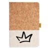 Cork And Heathered Fabric Hardcover Journal 5.5" X 8.25" Thumbnail