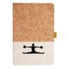 Cork And Heathered Fabric Hardcover Journal 5.5" X 8.25" Thumbnail