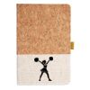 Cork And Heathered Fabric Hardcover Journal 5.5" X 8.25" Thumbnail