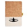 Cork And Heathered Fabric Hardcover Journal 5.5" X 8.25" Thumbnail