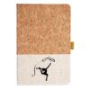 Cork And Heathered Fabric Hardcover Journal 5.5" X 8.25" Thumbnail
