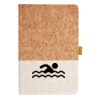 Cork And Heathered Fabric Hardcover Journal 5.5" X 8.25" Thumbnail