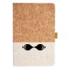 Cork And Heathered Fabric Hardcover Journal 5.5" X 8.25" Thumbnail
