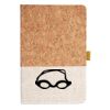 Cork And Heathered Fabric Hardcover Journal 5.5" X 8.25" Thumbnail
