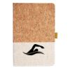 Cork And Heathered Fabric Hardcover Journal 5.5" X 8.25" Thumbnail