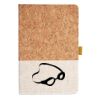 Cork And Heathered Fabric Hardcover Journal 5.5" X 8.25" Thumbnail