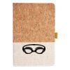 Cork And Heathered Fabric Hardcover Journal 5.5" X 8.25" Thumbnail