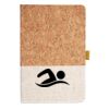 Cork And Heathered Fabric Hardcover Journal 5.5" X 8.25" Thumbnail