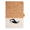 Cork And Heathered Fabric Hardcover Journal 5.5" X 8.25" Thumbnail