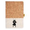 Cork And Heathered Fabric Hardcover Journal 5.5" X 8.25" Thumbnail