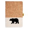Cork And Heathered Fabric Hardcover Journal 5.5" X 8.25" Thumbnail