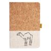 Cork And Heathered Fabric Hardcover Journal 5.5" X 8.25" Thumbnail