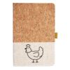 Cork And Heathered Fabric Hardcover Journal 5.5" X 8.25" Thumbnail