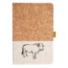 Cork And Heathered Fabric Hardcover Journal 5.5" X 8.25" Thumbnail