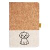 Cork And Heathered Fabric Hardcover Journal 5.5" X 8.25" Thumbnail