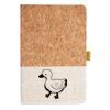 Cork And Heathered Fabric Hardcover Journal 5.5" X 8.25" Thumbnail