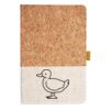 Cork And Heathered Fabric Hardcover Journal 5.5" X 8.25" Thumbnail